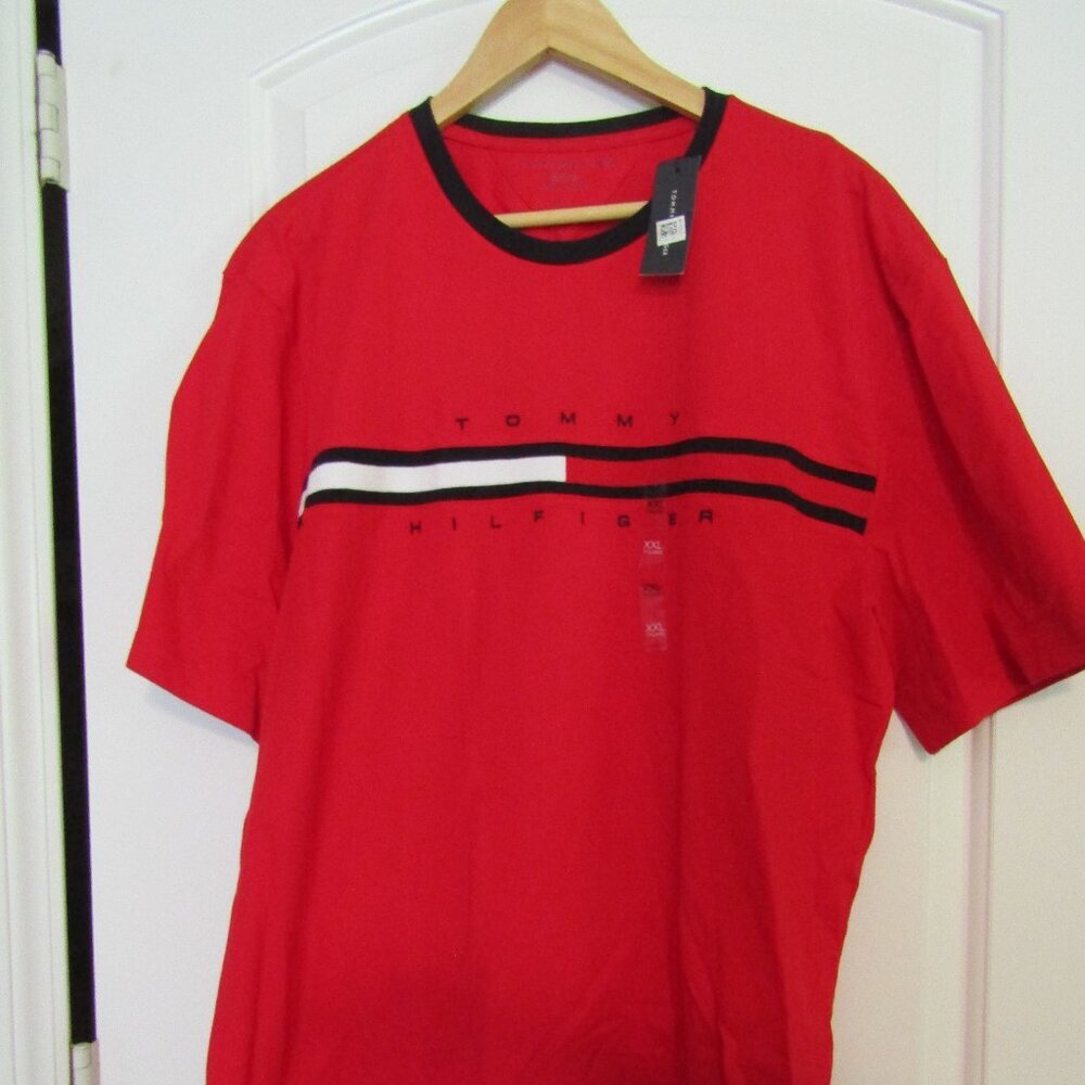 NWT TOMMY HILFIGER XXL Summer RED Polo Shirt Cotton